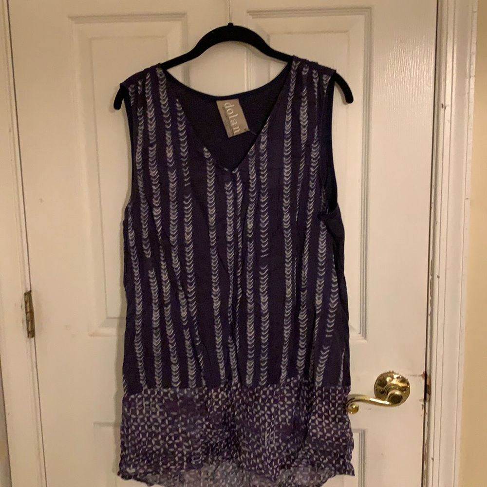 Sleeveless Anthropology top